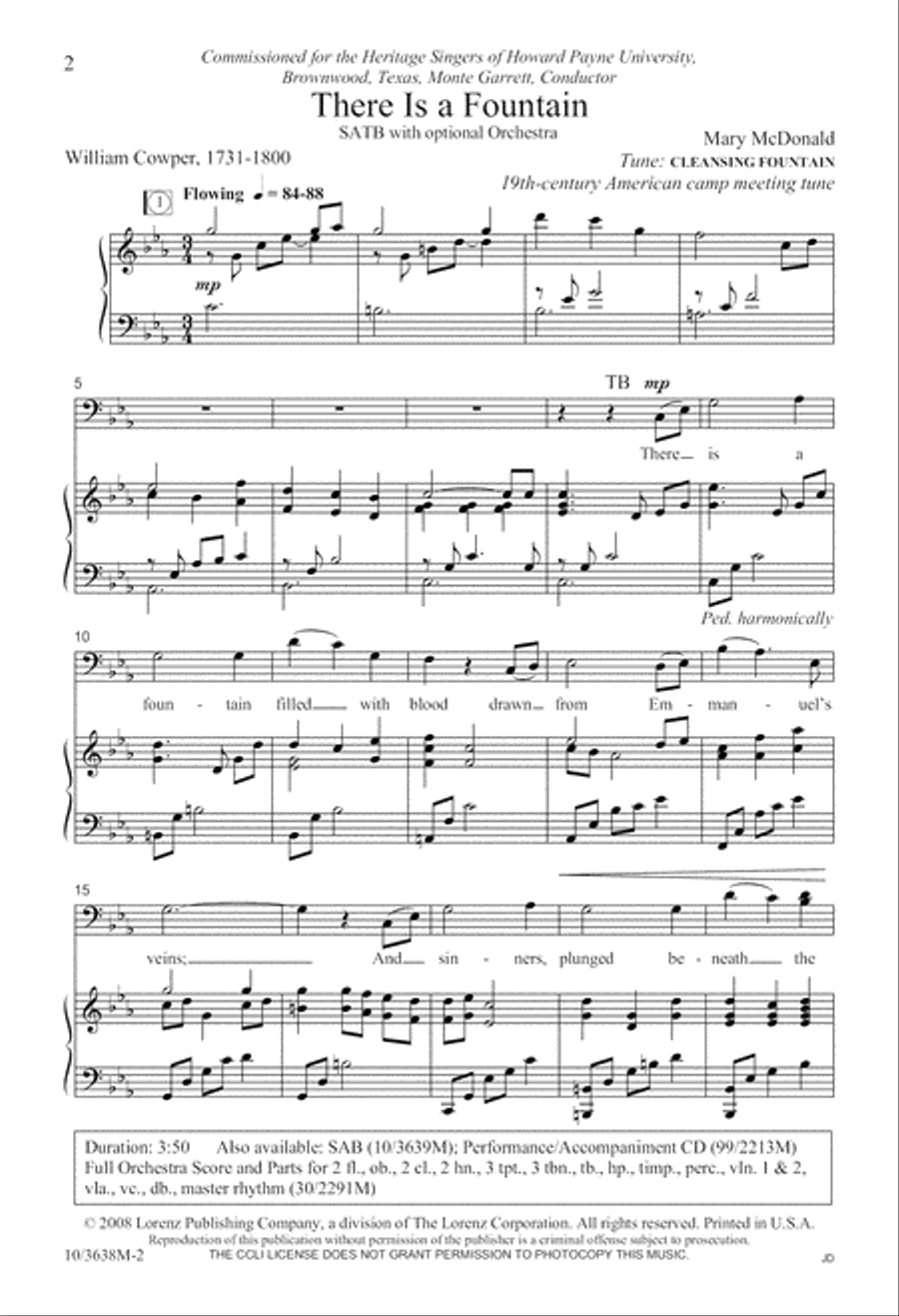 There Is a Fountain 4-Part scores gallery preview page 3