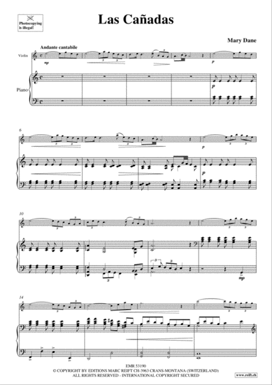 Las Canadas Violin Solo scores gallery preview page 3