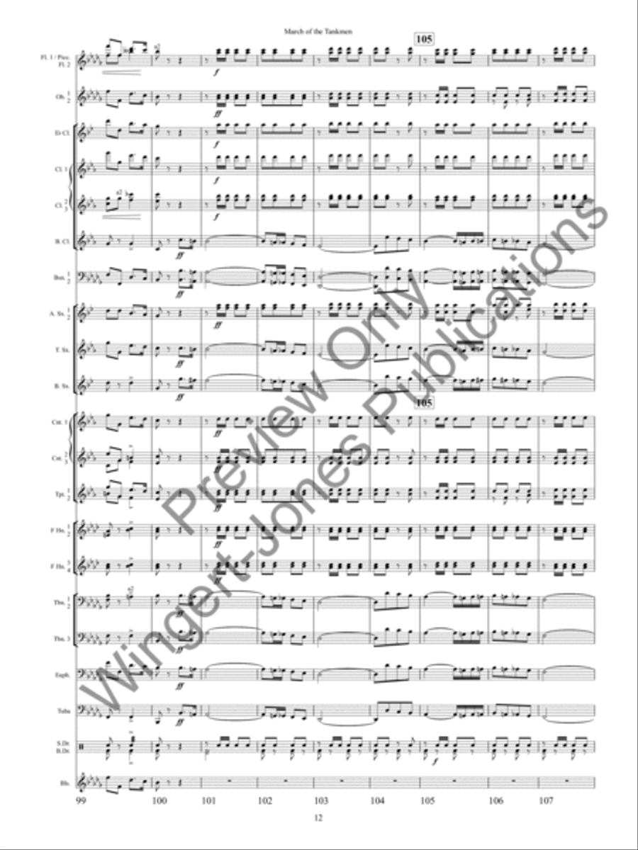 March of the Tankmen March of the Tankmen Concert Band scores gallery preview page 15