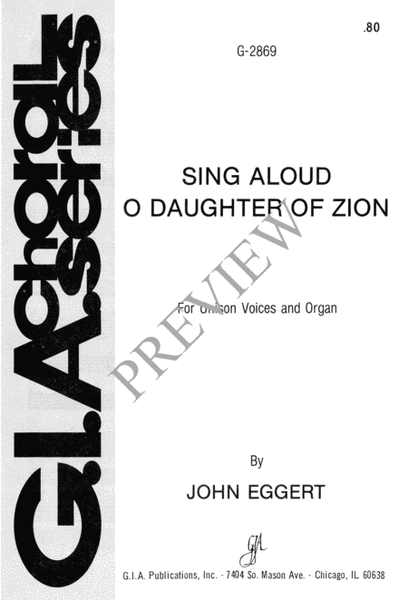 Sing Aloud, O Daughter of Zion image number null