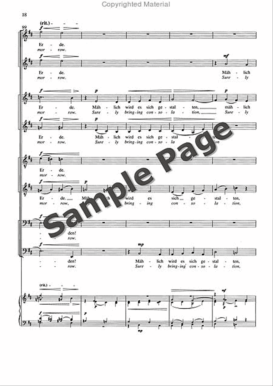 Friede auf Erden, Op. 13 Divisi scores gallery preview page 19