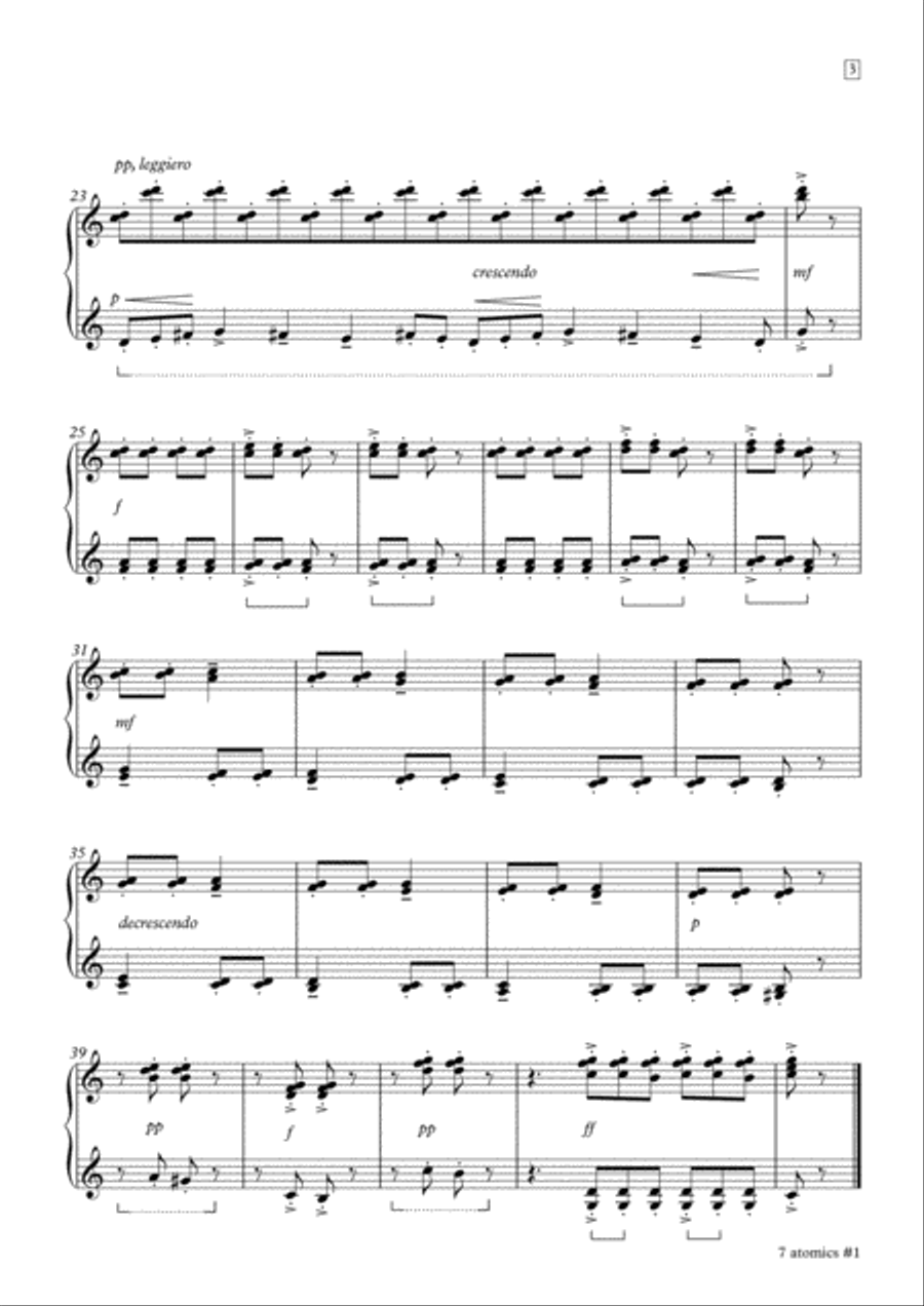 7 atomics Piano Solo scores gallery preview page 3