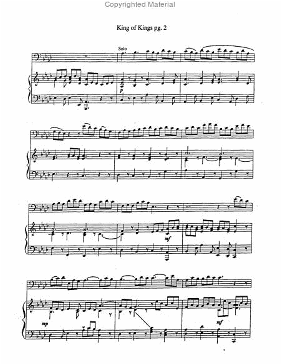 O King of Kings O King of Kings Euphonium scores gallery preview page 3