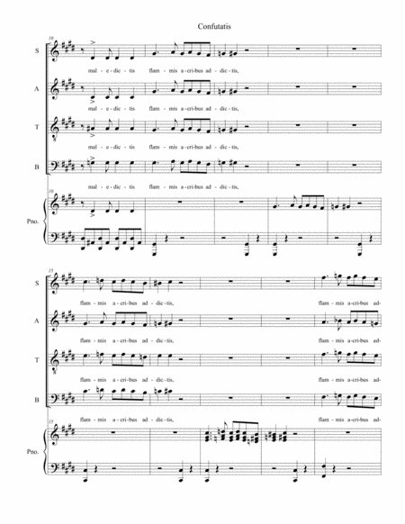 Confutatis (from "Requiem Mass" - Piano/Vocal Score) image number null