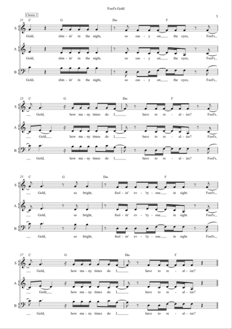 Fool's Gold Fool's Gold 3-Part scores gallery preview page 3