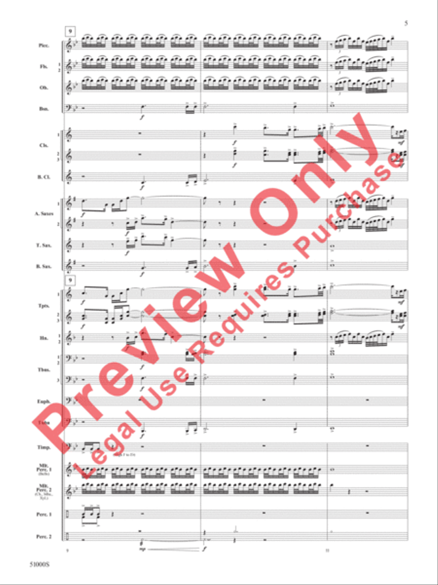 Eternal Flame Concert Band scores gallery preview page 6