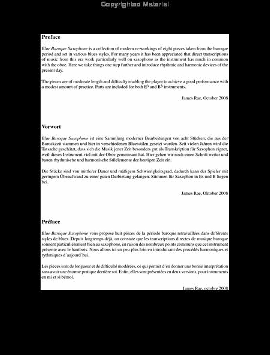 Blue Baroque Saxophone Chamber Music scores gallery preview page 2