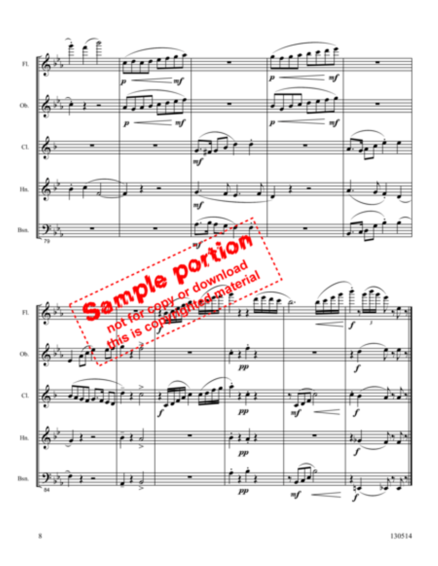 Brethren We Have Met To Worship Woodwind Quintet scores gallery preview page 5