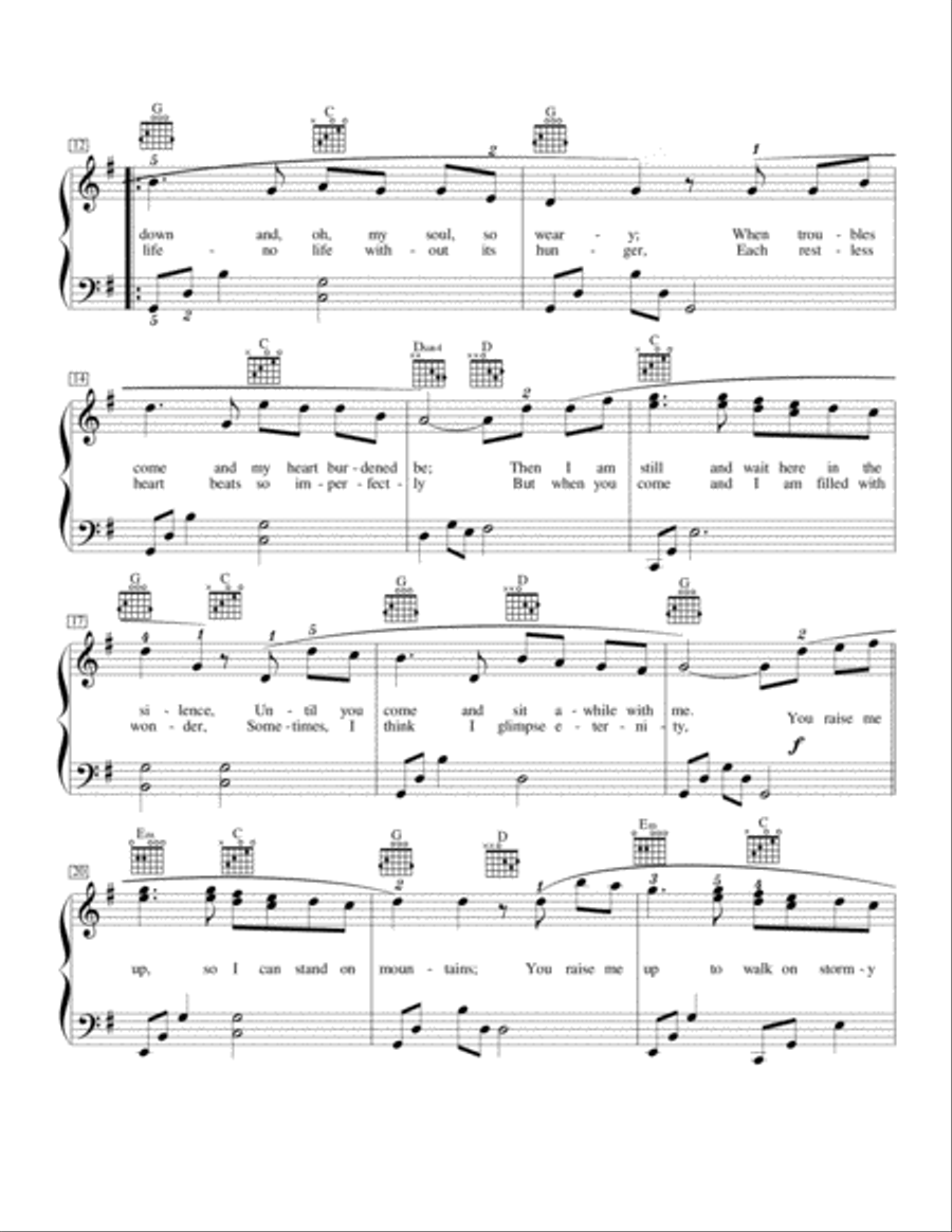 You Raise Me Up Easy Piano scores gallery preview page 3