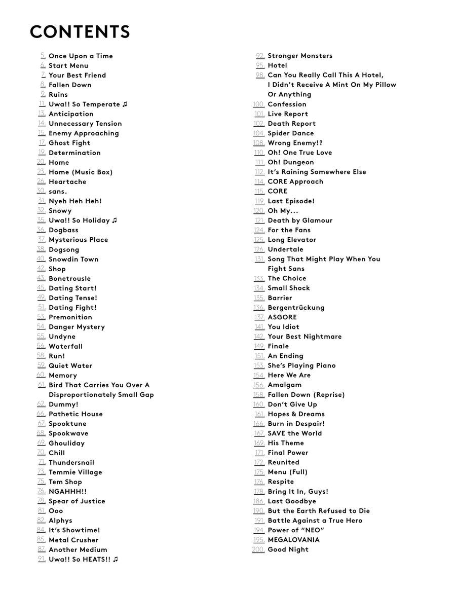 Undertale Complete Piano Score - Sheet Music from the game UNDERTALE Piano Solo scores gallery preview page 4