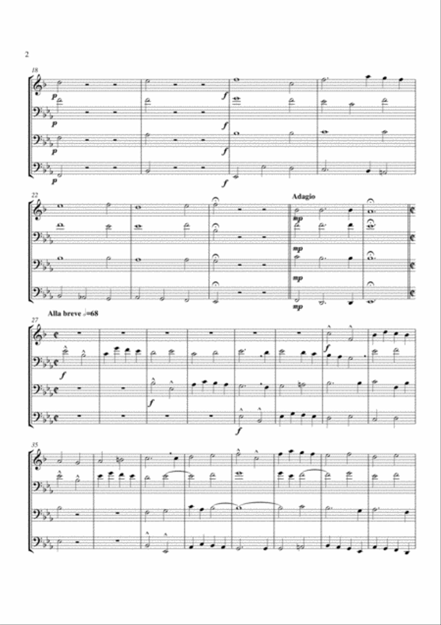Quatricinia from Tower Music of 1696 Bass Trombone scores gallery preview page 2