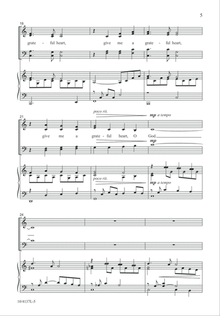 Give Me a Grateful Heart 4-Part scores gallery preview page 6
