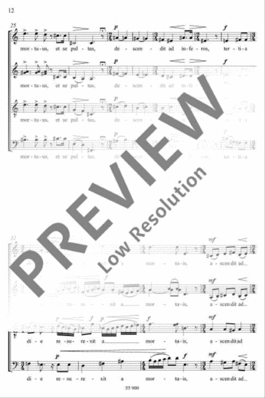 Missa brevis 4-Part scores gallery preview page 13