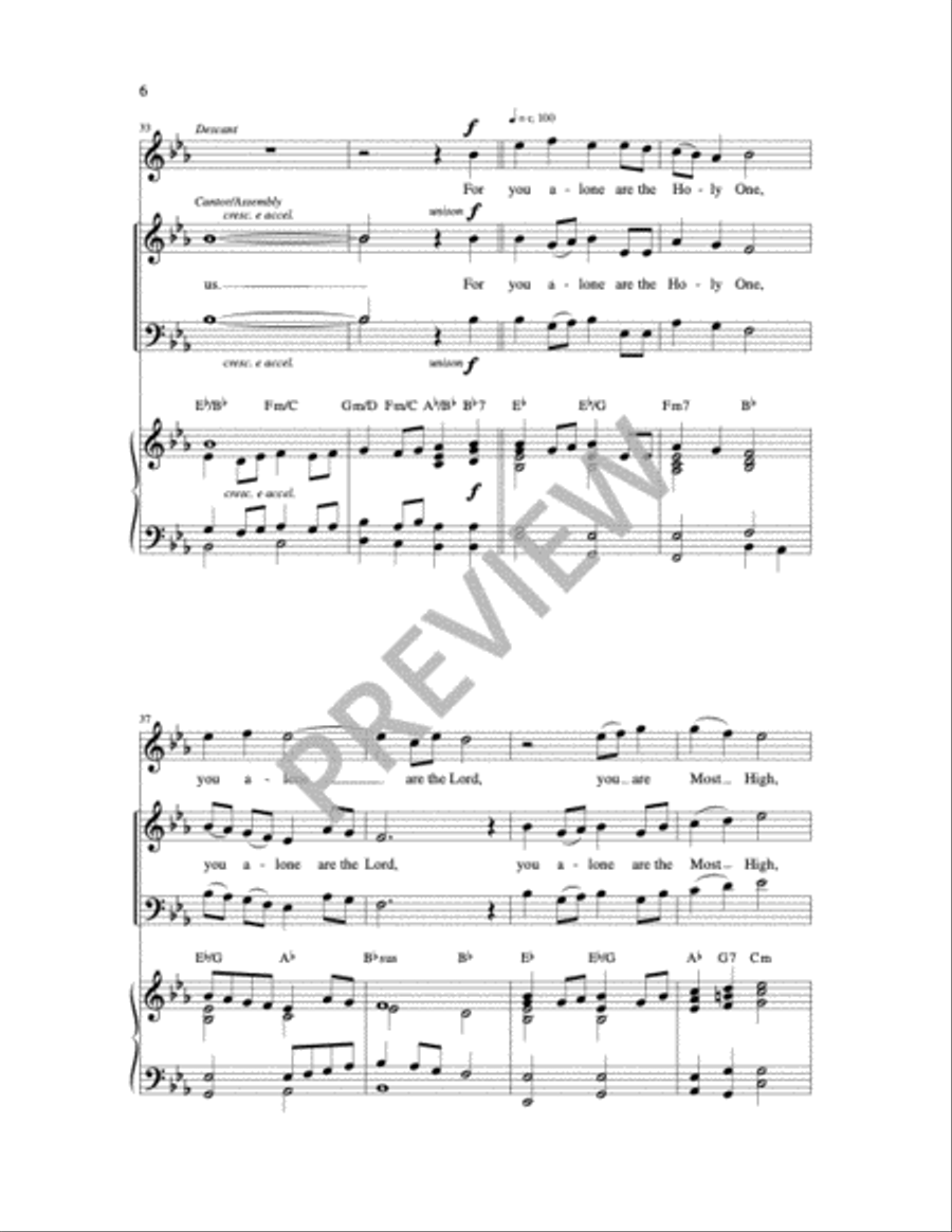 Glory to God-Mass of Wisdom Praise scores gallery preview page 8