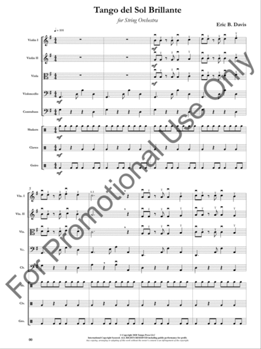 Tango del Sol Brillante Tango del Sol Brillante Orchestra scores gallery preview page 2