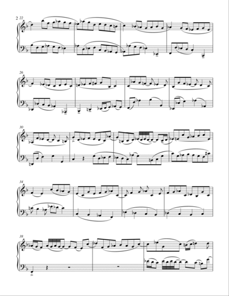Invention No.3 in D minor Easy Piano scores gallery preview page 2