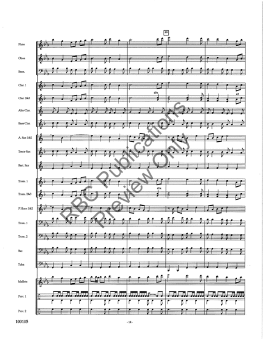Santa Fe Trail (Score) Concert Band scores gallery preview page 17