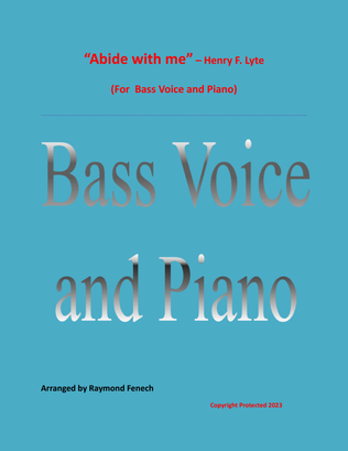 Abide with Me - Bass Voice and Piano