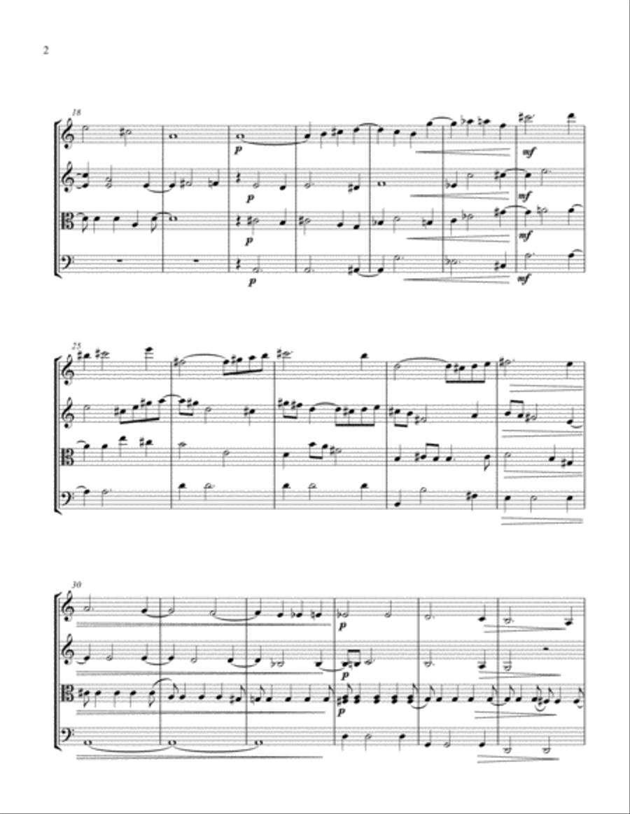 String Quartet No.8 (Brenda) Score and parts String Quartet scores gallery preview page 2