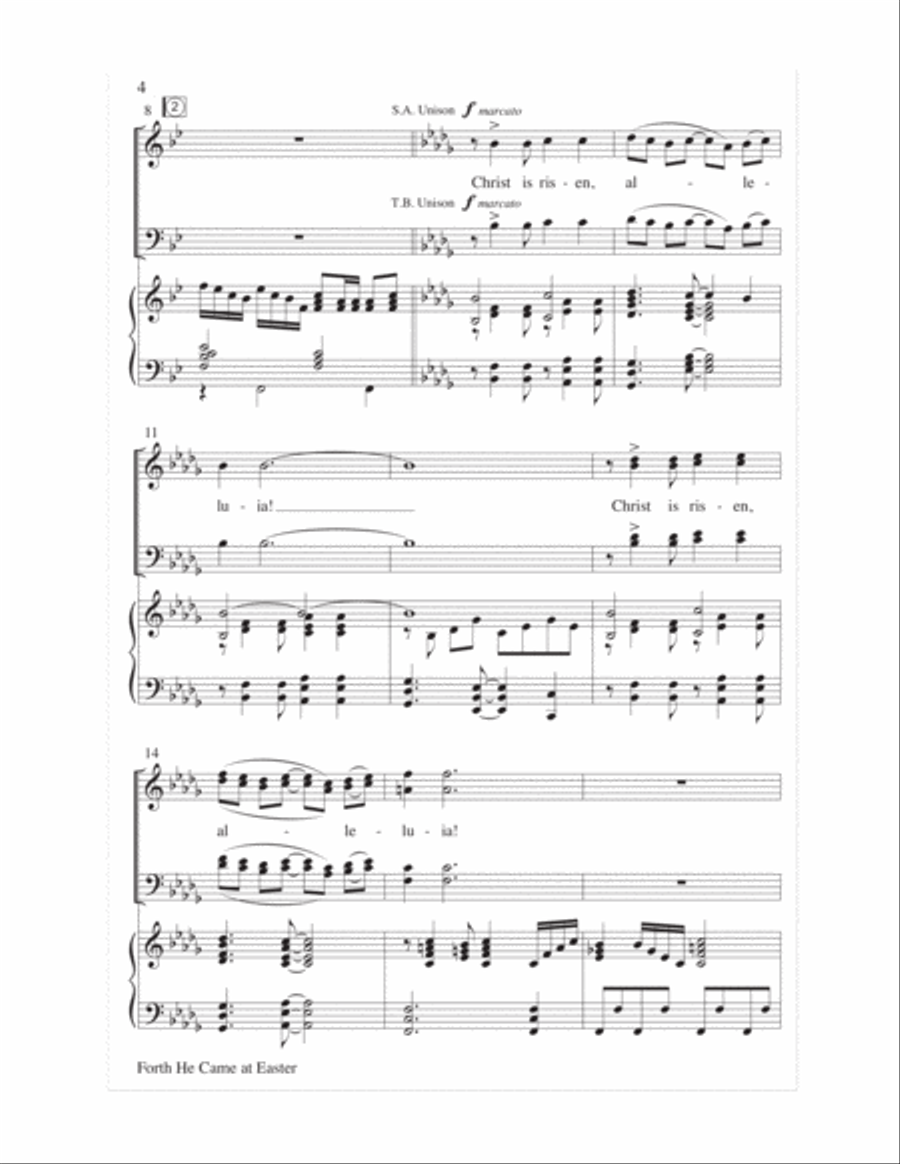 Forth He Came at Easter Choir scores gallery preview page 4