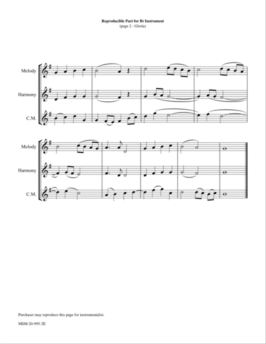 Gloria Piano and Keyboard scores gallery preview page 2