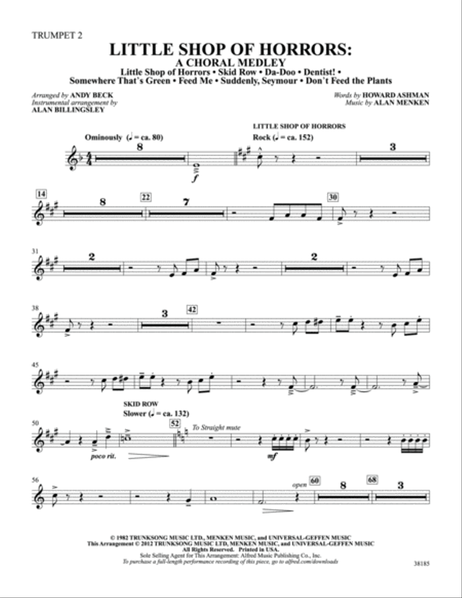 Little Shop of Horrors Little Shop of Horrors Part scores gallery preview page 1
