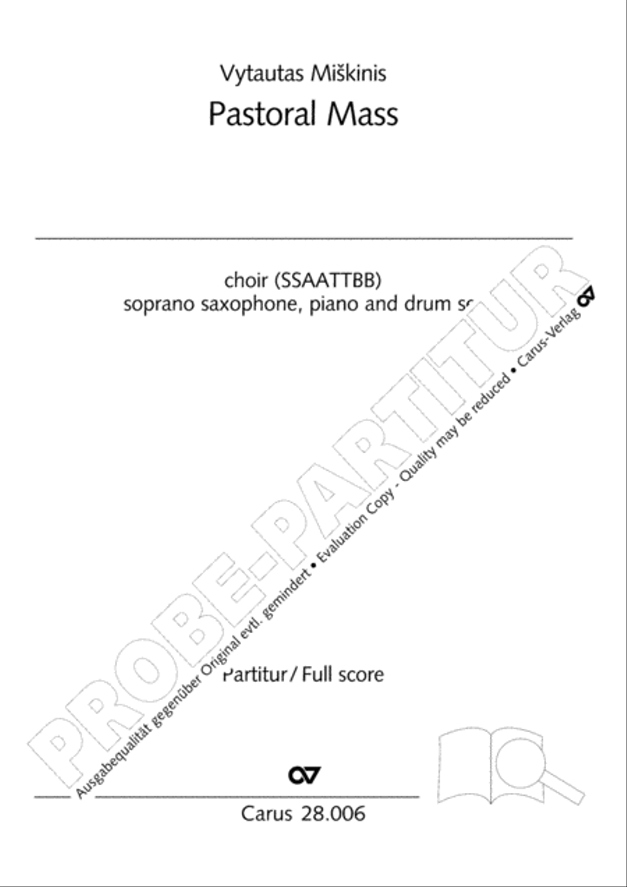 Pastoral Mass 4-Part scores gallery preview page 2