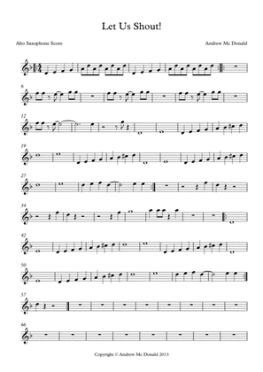 Let Us Shout Bb Tenor Saxophone Score