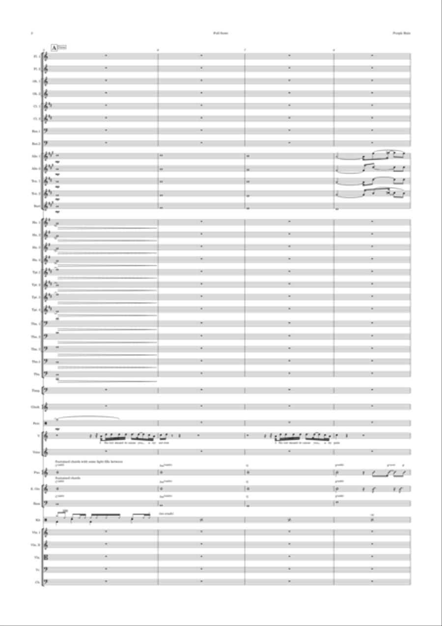 Purple Rain Full Orchestra scores gallery preview page 2