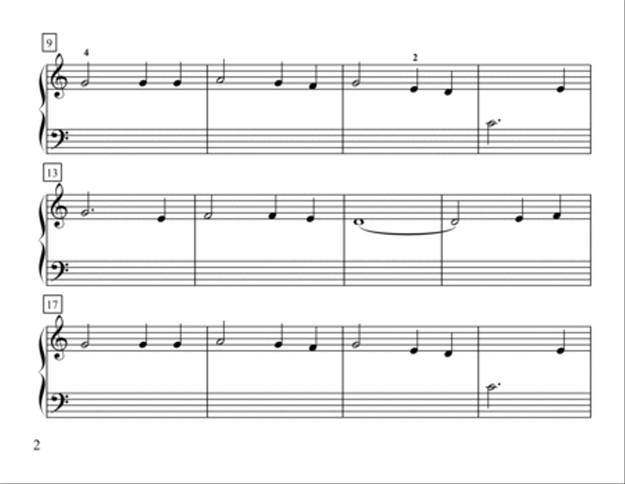 Blowin' In The Wind Easy Piano scores gallery preview page 2