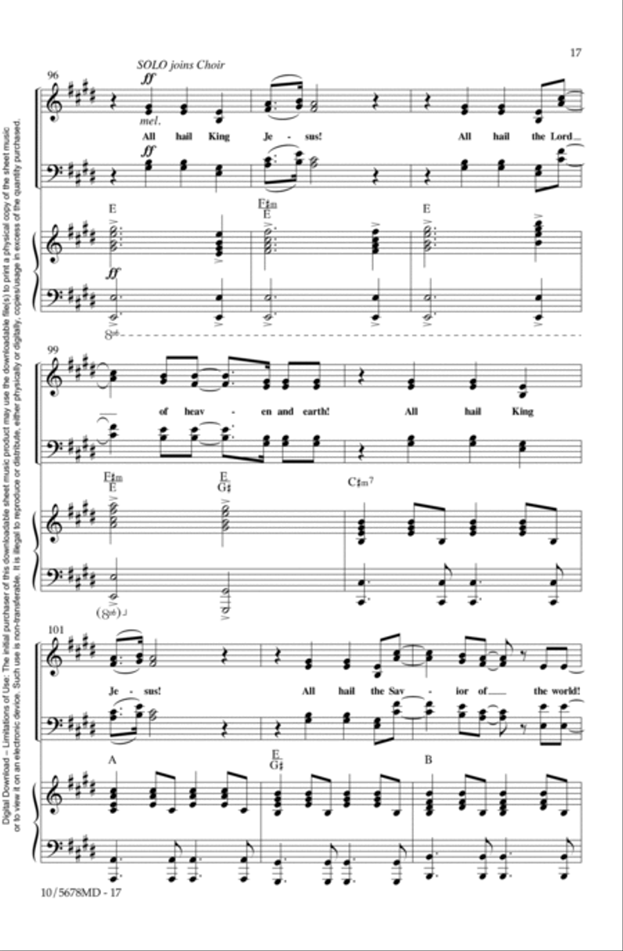 All Hail King Jesus All Hail King Jesus 4-Part scores gallery preview page 17