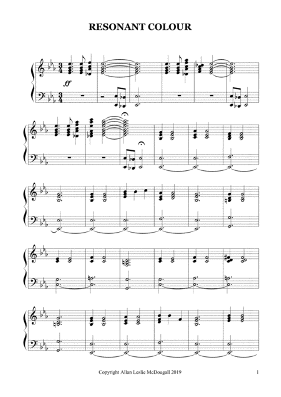 Resonant Colour Resonant Colour Organ Solo scores gallery preview page 1