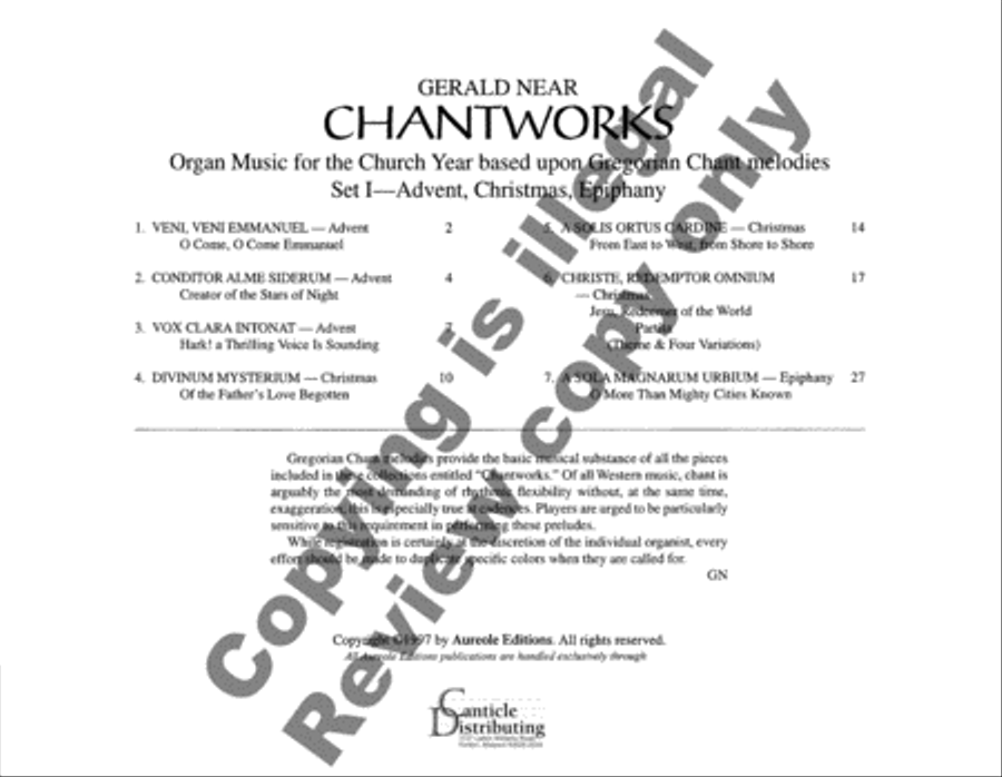 Chantworks, Set I Advent, Christmas, Epiphany Organ scores gallery preview page 3