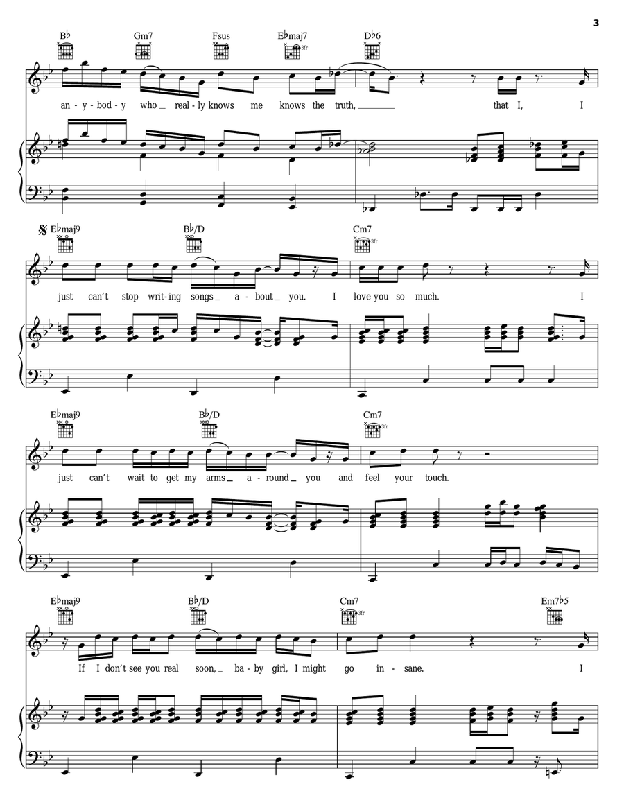 Call My Name Piano, Vocal, Guitar scores gallery preview page 3