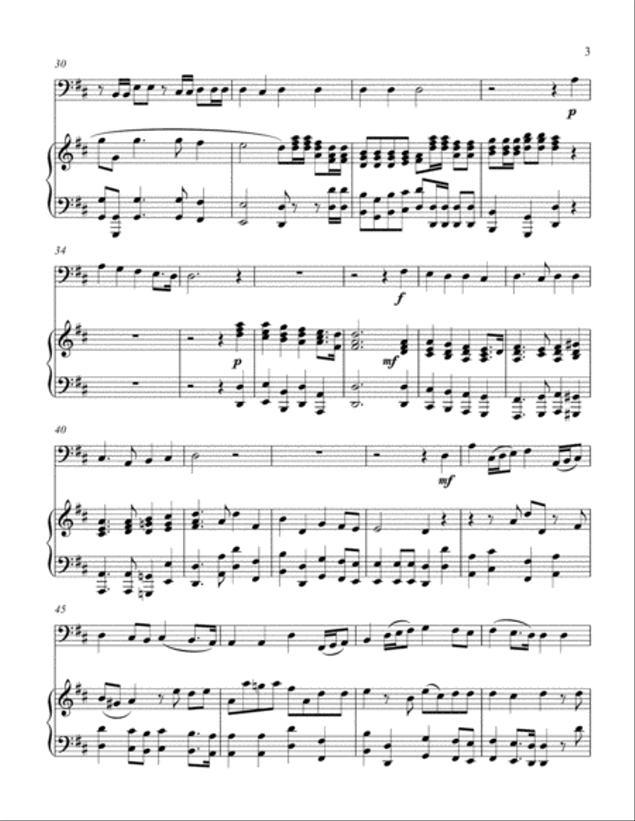 Hallelujah Chorus (bass C instrument solo) Euphonium scores gallery preview page 4