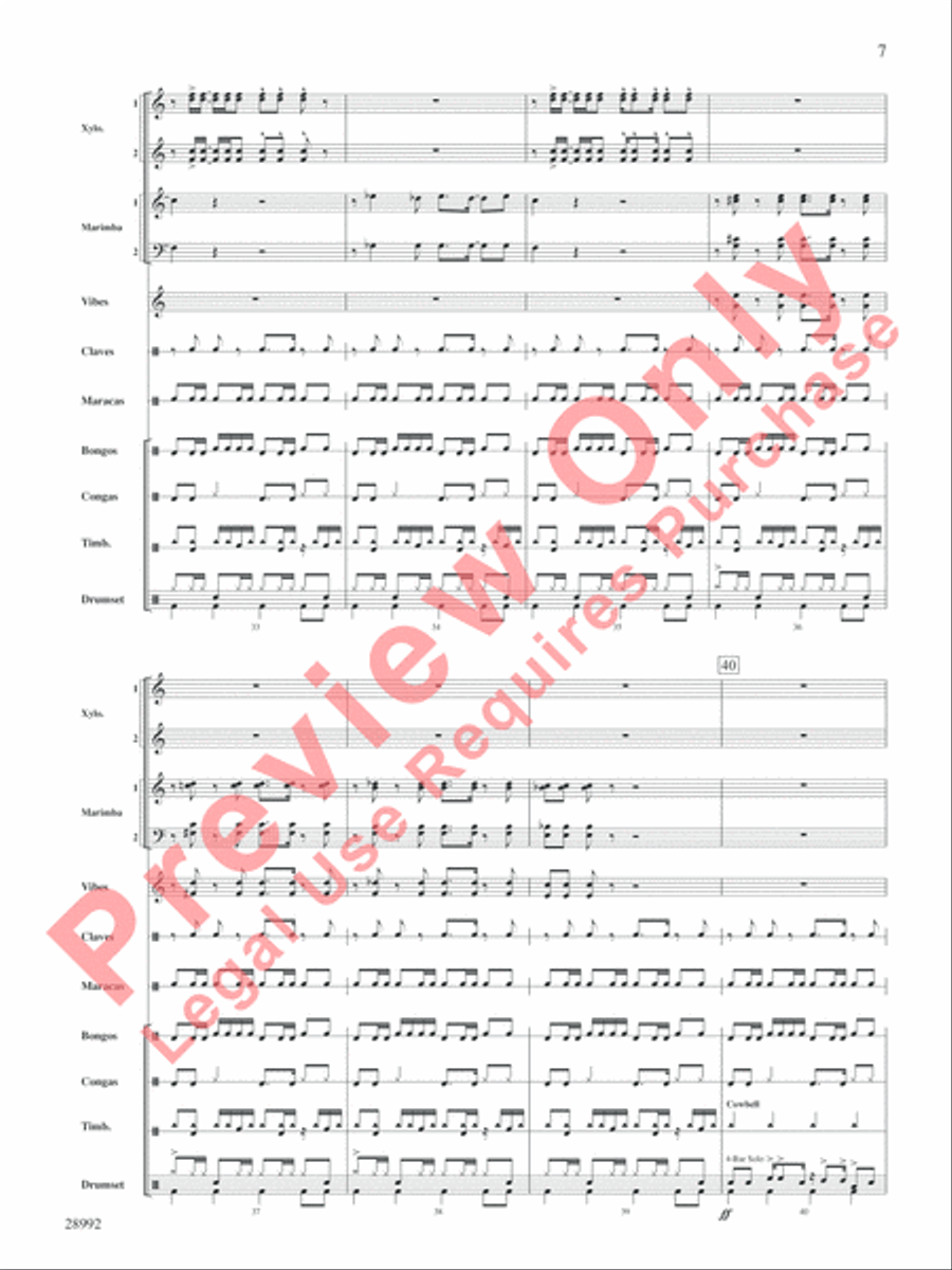 Adelieland (from Happy Feet) Percussion Ensemble scores gallery preview page 8