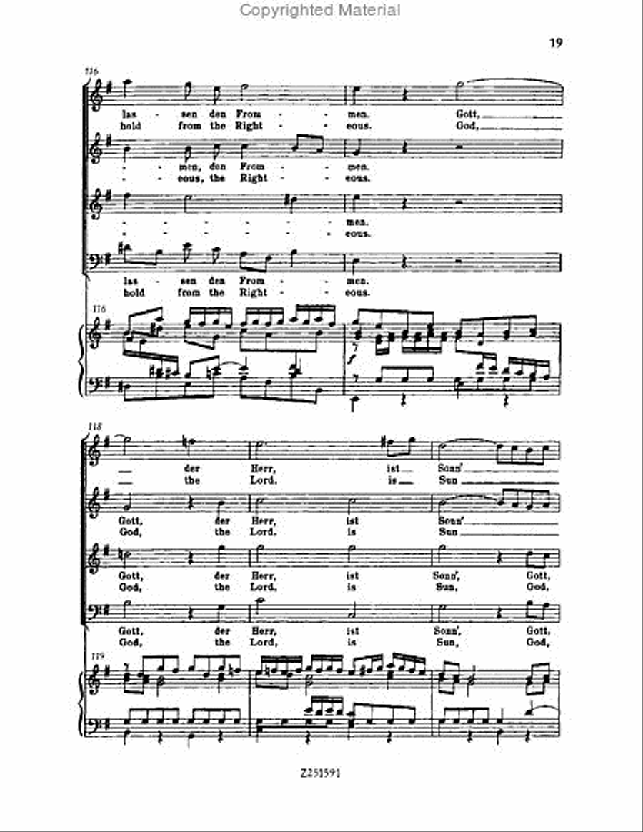Gott, der Herr, ist Sonn' und Schild, BWV 79 Choir scores gallery preview page 19