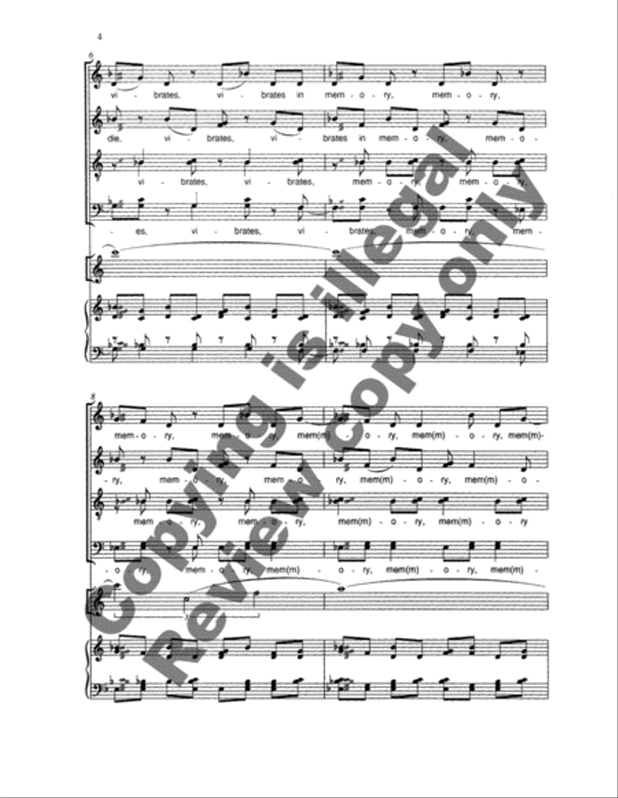 There is Sweet Music Here: 3. Music, When Soft Voices Die 4-Part scores gallery preview page 4