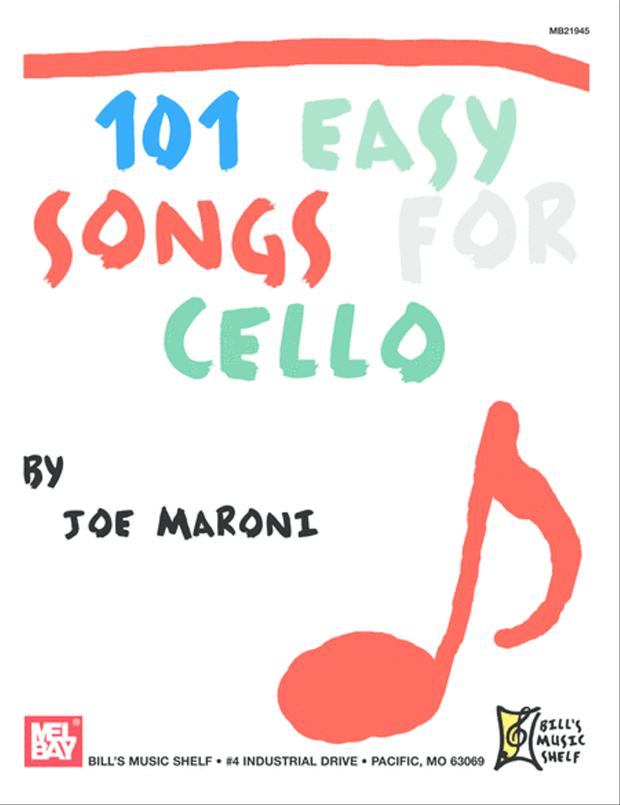 101 Easy Songs for Cello Cello scores gallery preview page 1