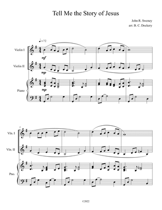 Tell Me the Story of Jesus (Violin Duet with Piano Accompaniment)