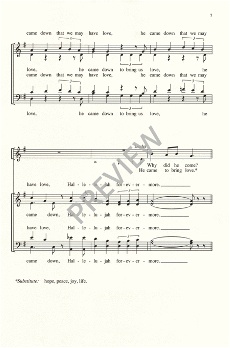 He Came Down 4-Part scores gallery preview page 8
