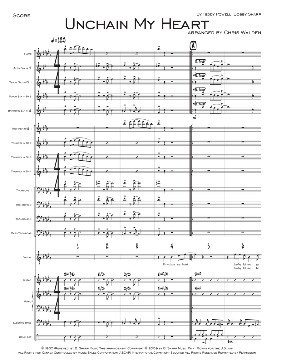 Unchain My Heart Jazz Ensemble scores gallery preview page 1
