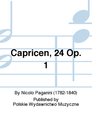 Book cover for Capricen, 24 Op. 1