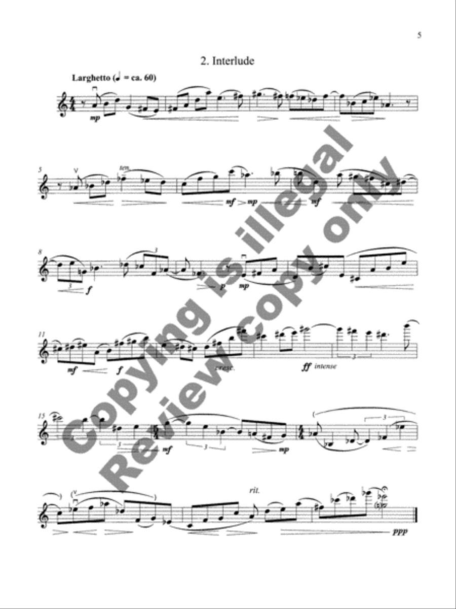 Suite for Violin Violin Solo scores gallery preview page 4