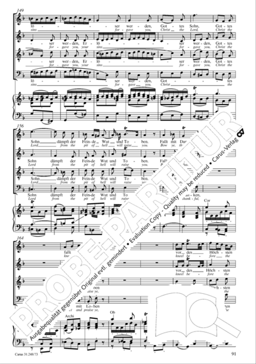 Christmas Oratorio (Weihnachtsoratorium, Teile IV-VI) 4-Part scores gallery preview page 12