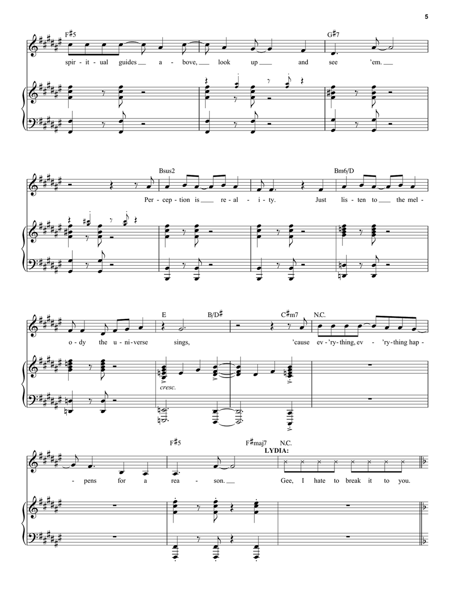No Reason (from Beetlejuice The Musical) Piano, Vocal scores gallery preview page 5