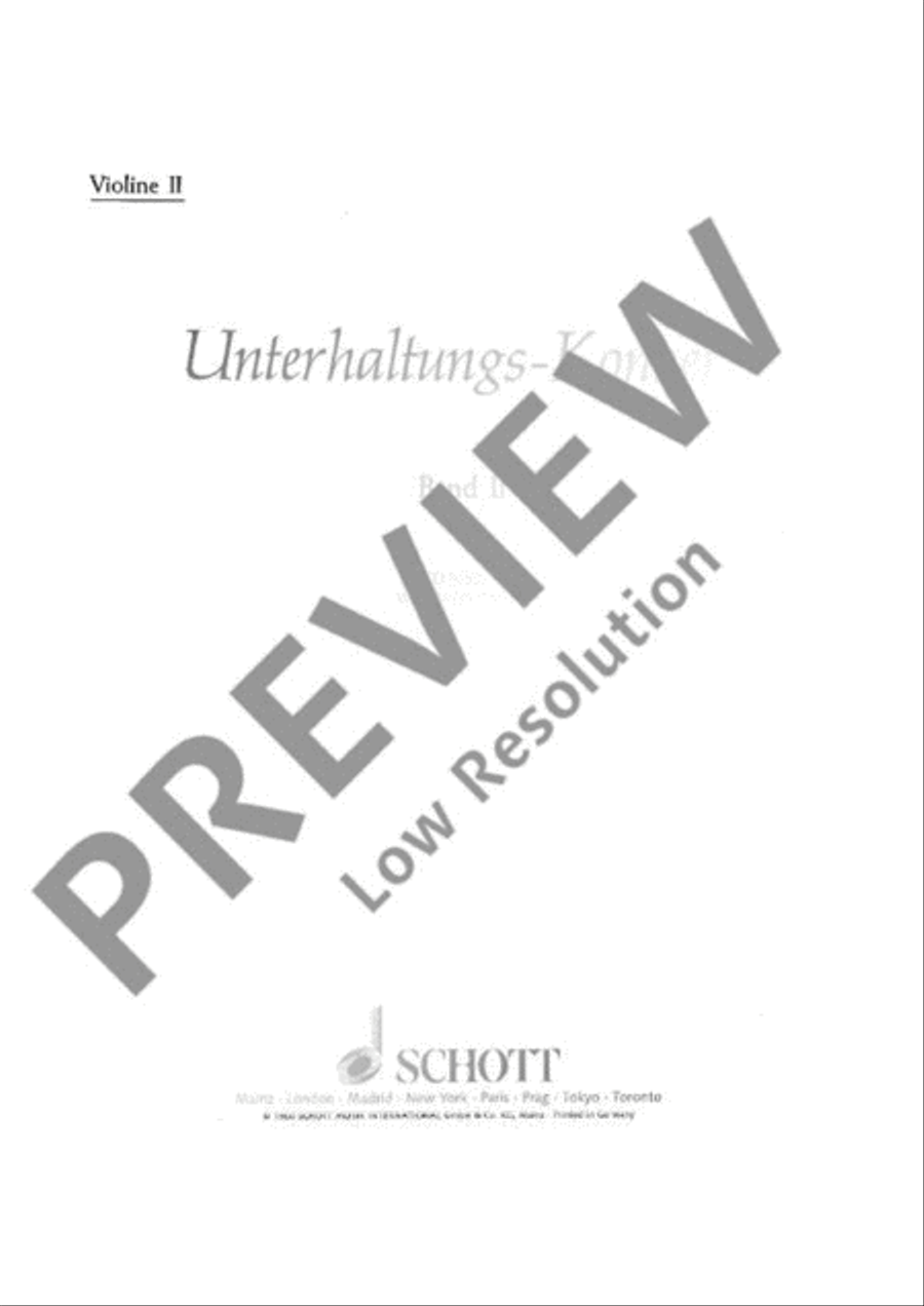 Unterhaltungskonzert Violin scores gallery preview page 2