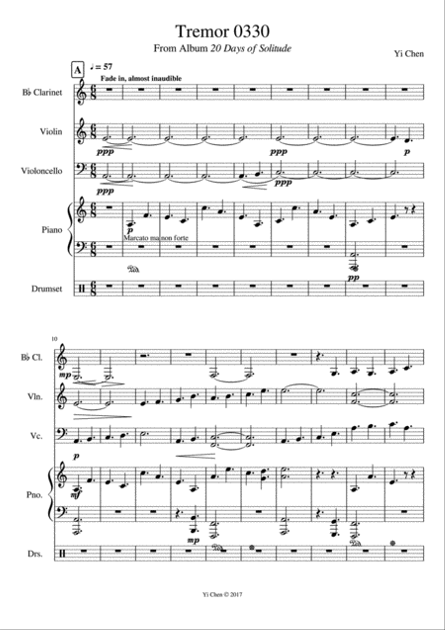 Tremor 0330 Small Ensemble scores gallery preview page 1