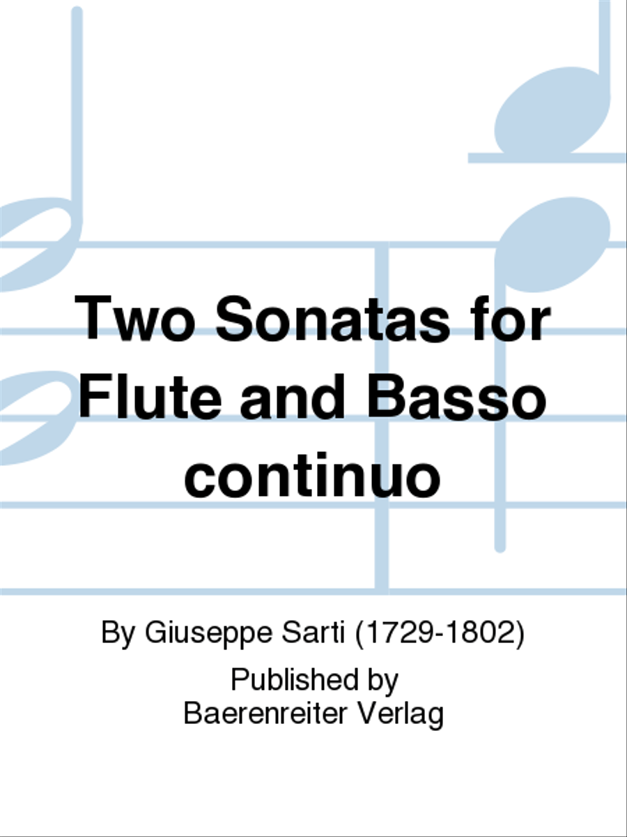 Two Sonatas for Flute and Basso Continuo Flute scores gallery preview page 1