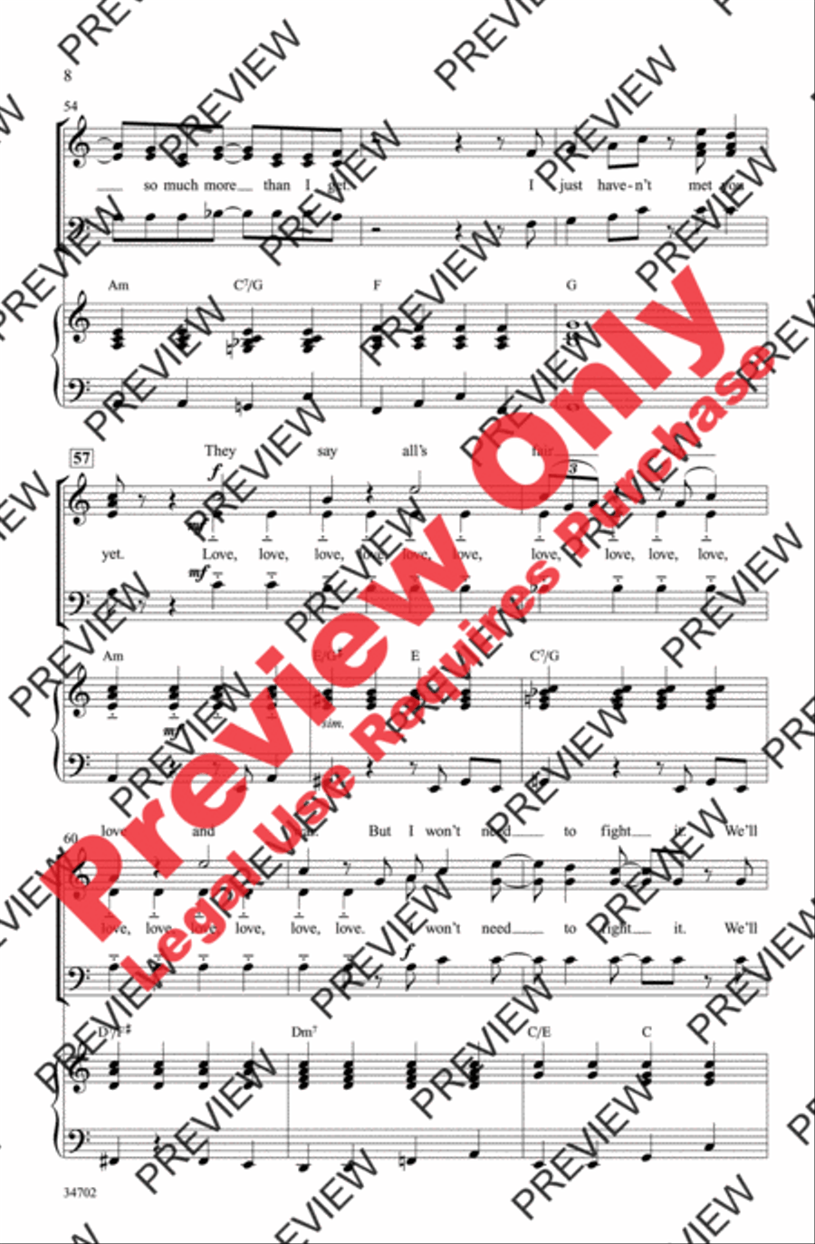 Haven't Met You Yet 3-Part scores gallery preview page 8